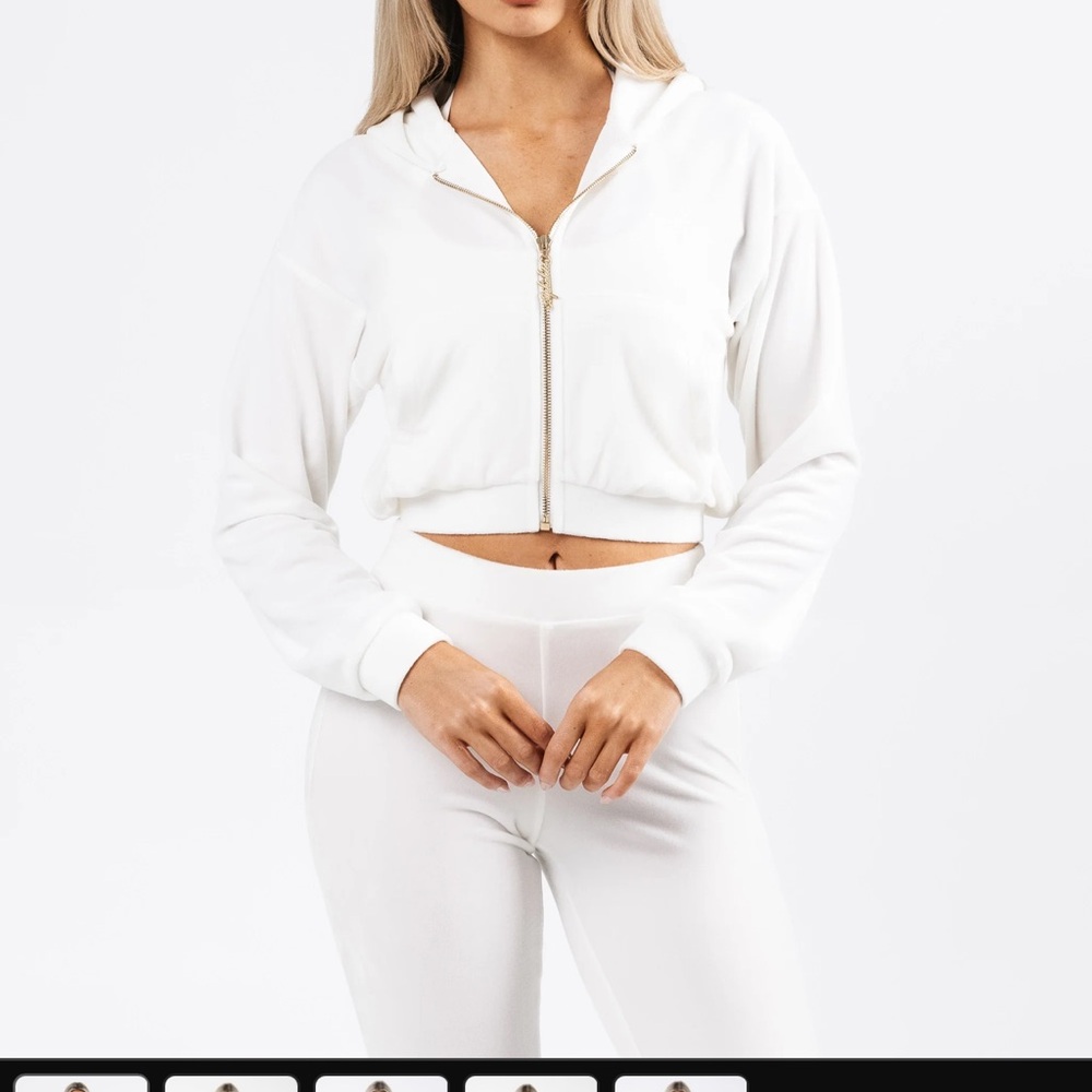 White Zip-Up Hoodie for Women